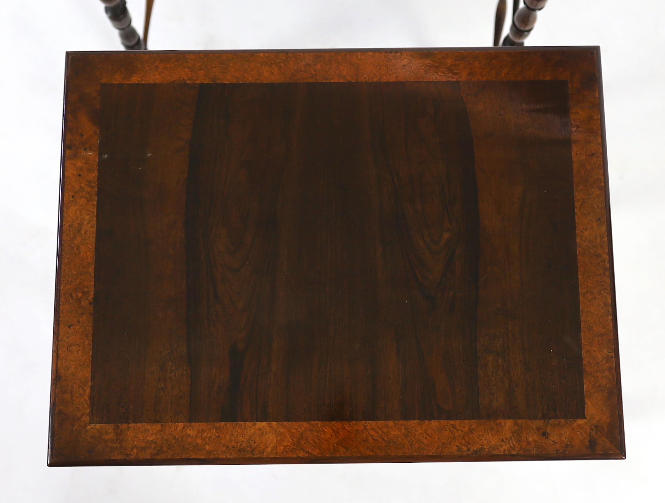 A nest of early Victorian Gillows specimen hardwood top quartetto tables